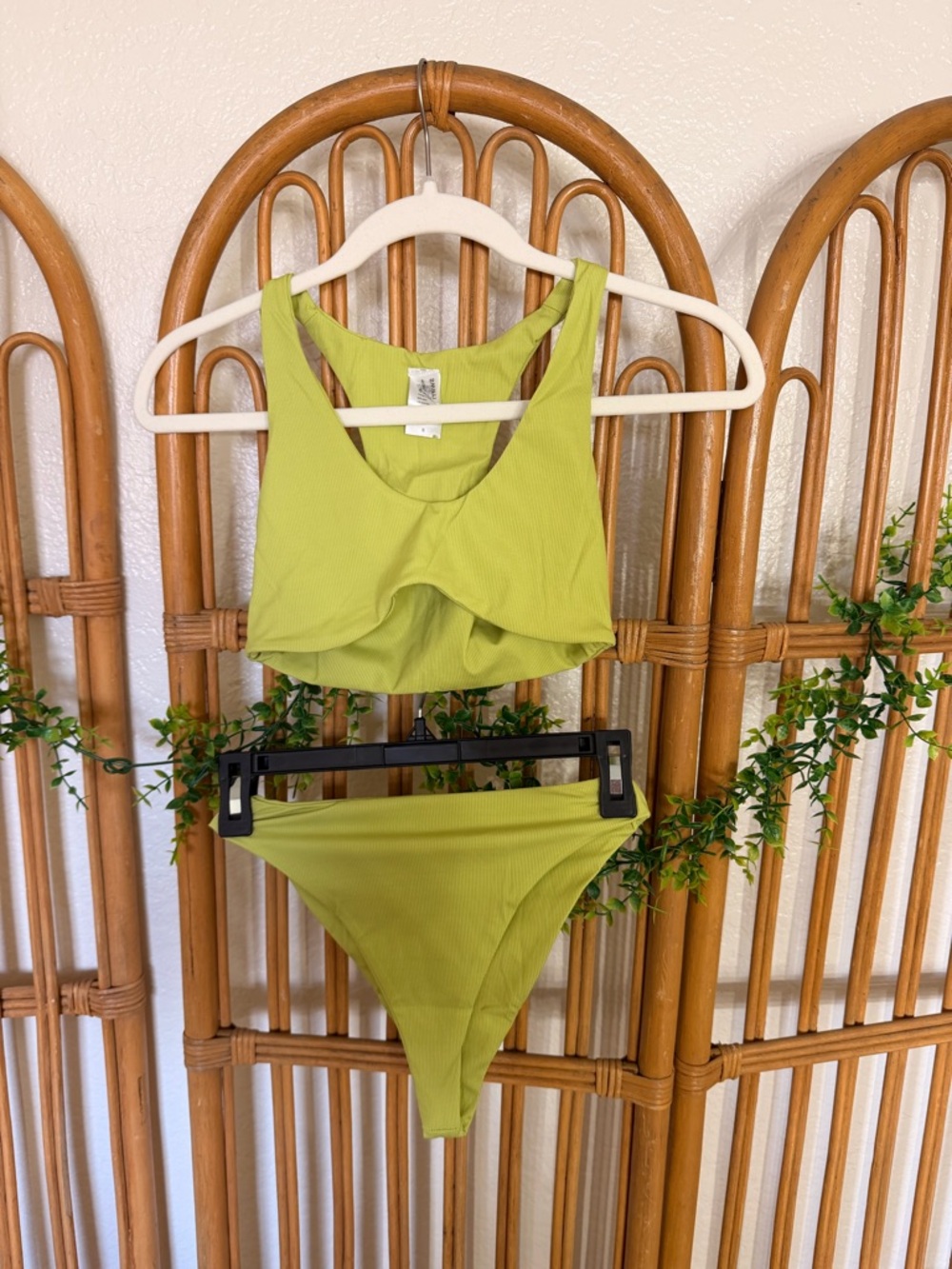 NAKED WARDROBE Ribbed Two-Piece Swim Set